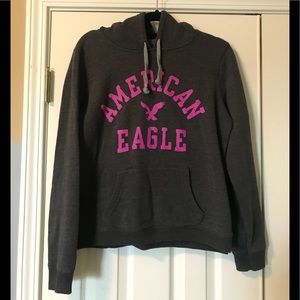 American Eagle L Grey Hoodie
